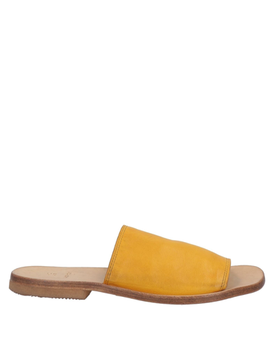 Shop Moma Woman Sandals Yellow Size 8 Calfskin