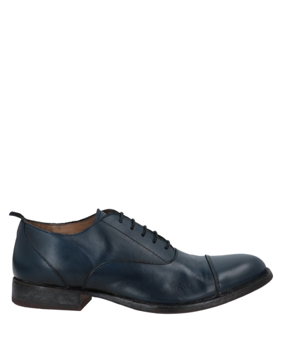 Shop Moma Man Lace-up Shoes Midnight Blue Size 9 Calfskin
