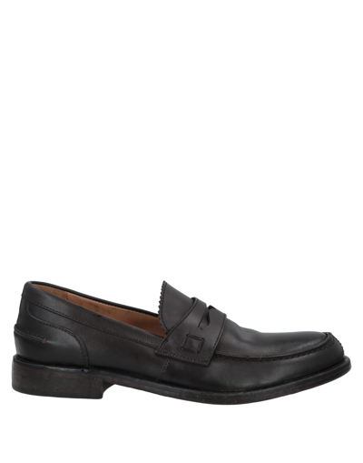 Shop Moma Loafers In Dark Brown