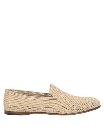 Shop Dolce & Gabbana Man Loafers Sand Size 8 Viscose In Beige