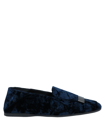 Shop Sergio Rossi Loafers In Slate Blue