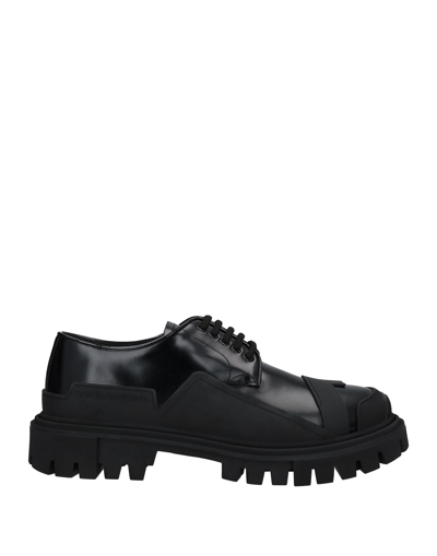 Shop Dolce & Gabbana Man Lace-up Shoes Black Size 7.5 Calfskin