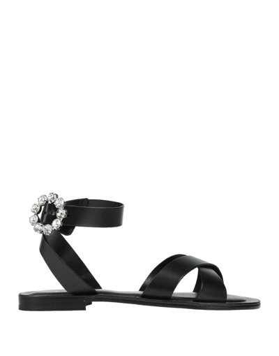 Shop Cécile Woman Sandals Black Size 7 Cowhide