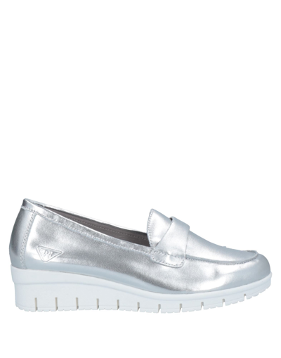 Shop Docksteps Woman Loafers Silver Size 10 Soft Leather