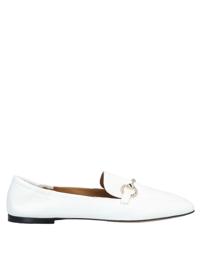 Shop Pomme D'or Woman Loafers White Size 5 Soft Leather