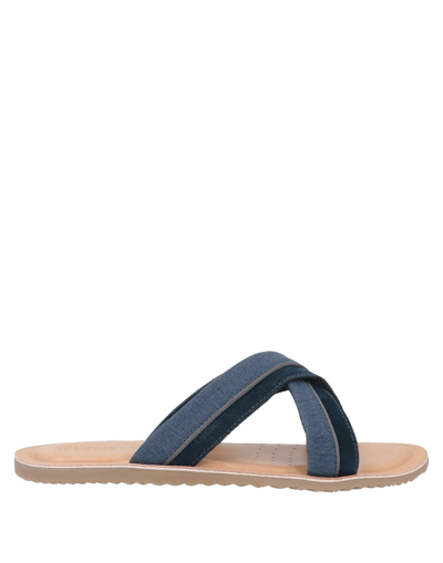 Geox Toe Strap Sandals In Blue | ModeSens