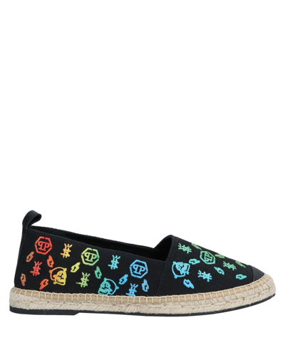Philipp Plein Logo-print Espadrilles In Black