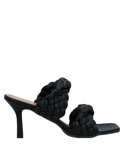 Shop Paolo Mattei Woman Sandals Black Size 5 Textile Fibers