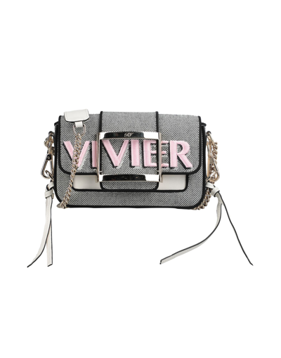 Shop Roger Vivier Woman Cross-body Bag White Size - Textile Fibers, Soft Leather