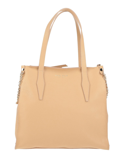 Shop Marc Ellis Woman Handbag Camel Size - Soft Leather In Beige