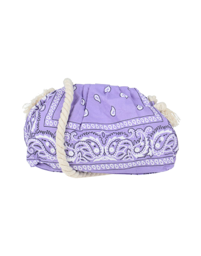 Shop Mia Bag Woman Cross-body Bag Lilac Size - Cotton In Purple
