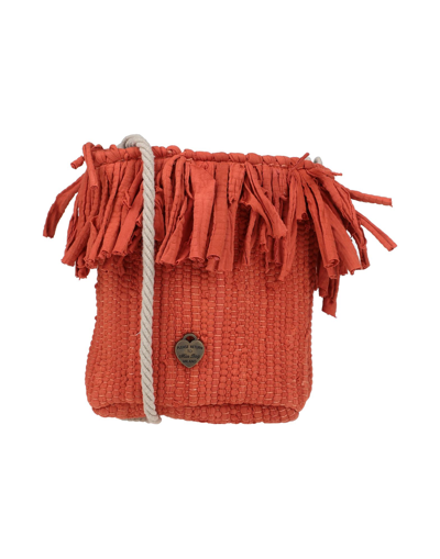 Shop Mia Bag Woman Cross-body Bag Rust Size - Cotton In Red
