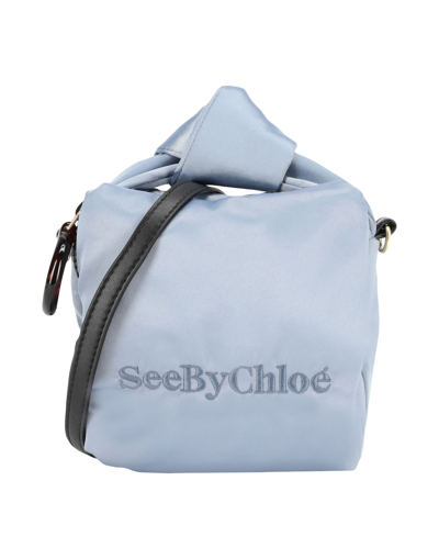 Shop See By Chloé Woman Cross-body Bag Pastel Blue Size - Polyester, Polyurethane