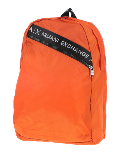 Shop Armani Exchange Backpacks In Orange