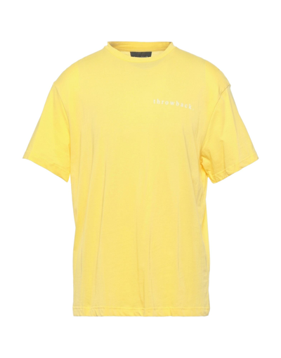 Shop Throwback . Man T-shirt Yellow Size Xs Cotton