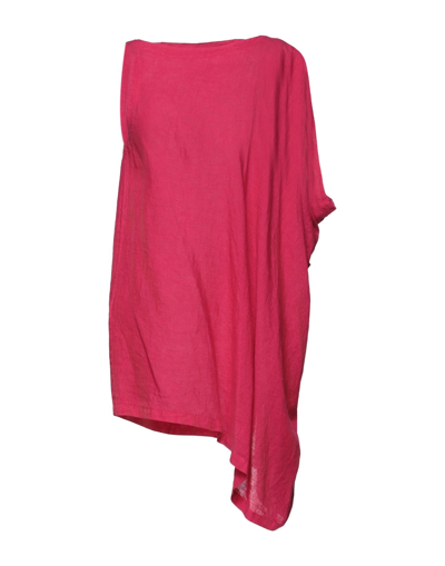 Shop Lim Woman Top Fuchsia Size 8 Linen In Pink