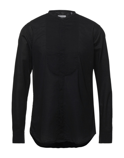 Shop Paolo Pecora Man Shirt Black Size 15 Cotton