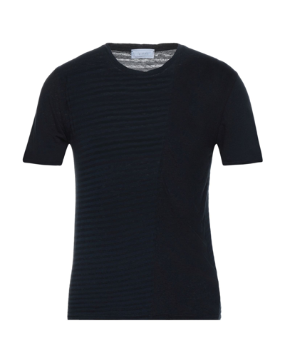 Shop Diktat Man T-shirt Midnight Blue Size Xl Cotton, Linen