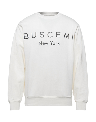 Shop Buscemi Man Sweatshirt Ivory Size M Cotton In White