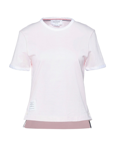 Shop Thom Browne T-shirts In Light Pink