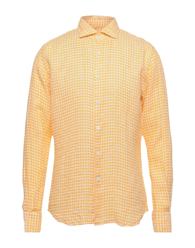 Shop Glanshirt Man Shirt Orange Size 16 Linen