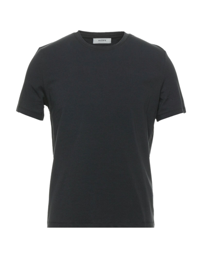 Shop Alpha Studio Man T-shirt Black Size 50 Cotton, Elastane