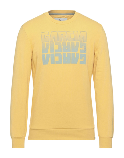 Shop Garcia Man Sweatshirt Yellow Size S Cotton, Polyester
