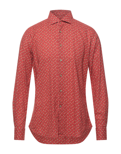 Shop Glanshirt Man Shirt Brick Red Size 15 ½ Linen