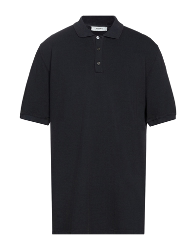 Shop Alpha Studio Man Polo Shirt Midnight Blue Size 42 Cotton