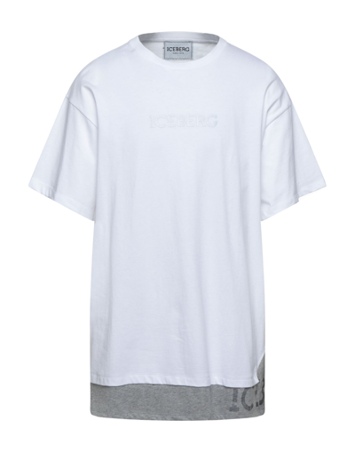 Shop Iceberg Man T-shirt White Size S Cotton