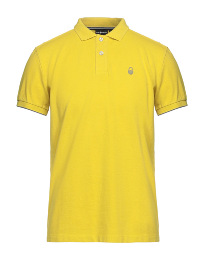 Shop Sail Racing Man Polo Shirt Ocher Size S Cotton In Yellow