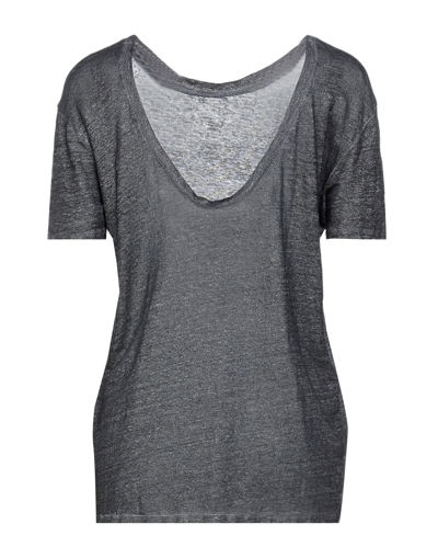 Shop Notshy Woman T-shirt Midnight Blue Size Xs Linen