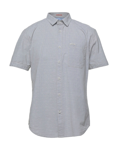 Shop Garcia Man Shirt Light Grey Size S Cotton, Elastane