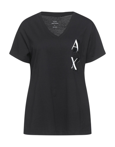 Shop Armani Exchange Woman T-shirt Black Size M Cotton