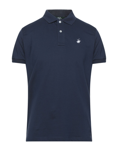 Shop Beverly Hills Polo Club Man Polo Shirt Midnight Blue Size S Cotton, Elastane