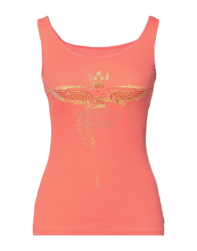 Aeronautica Militare Tank Tops In Coral