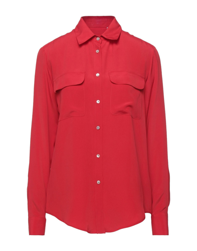 Shop Camicettasnob Woman Shirt Red Size 10 Acetate, Silk