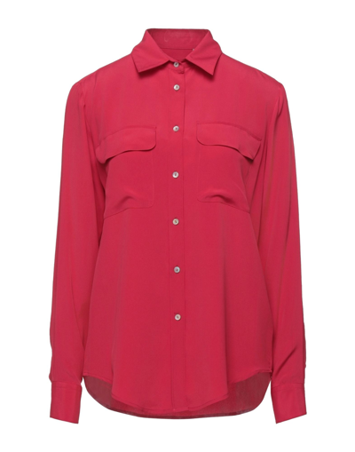 Shop Camicettasnob Woman Shirt Garnet Size 10 Acetate, Silk In Red