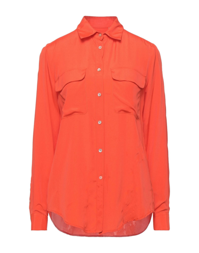 Shop Camicettasnob Woman Shirt Orange Size 6 Acetate, Silk