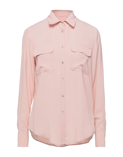 Shop Camicettasnob Woman Shirt Blush Size 12 Acetate, Silk In Pink