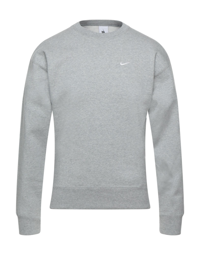 Shop Nike Man Sweatshirt Grey Size Xxl Cotton, Polyester