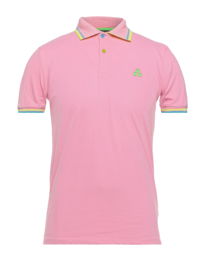 Shop Peuterey Polo Shirts In Pink