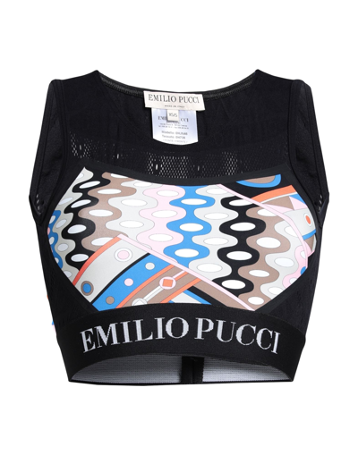 Shop Emilio Pucci Pucci Woman Top Black Size M/l Polyamide, Elastane