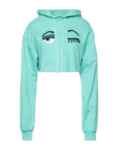 Chiara Ferragni Sweatshirts In Light Green