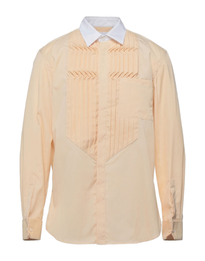 Shop Burberry Shirts In Camel