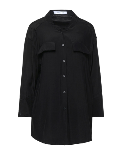 Shop Delada Woman Shirt Black Size Xs Silk