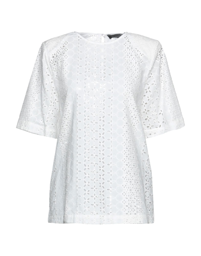 Shop Federica Tosi Woman Top White Size 6 Cotton