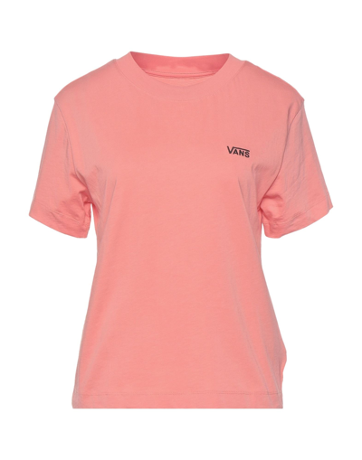 Shop Vans Woman T-shirt Salmon Pink Size L Cotton