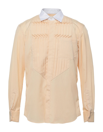 Shop Burberry Man Shirt Beige Size 16 ½ Cotton