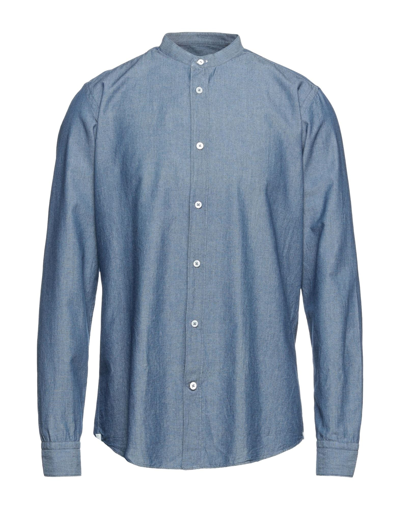 Shop Mastricamiciai Shirts In Slate Blue